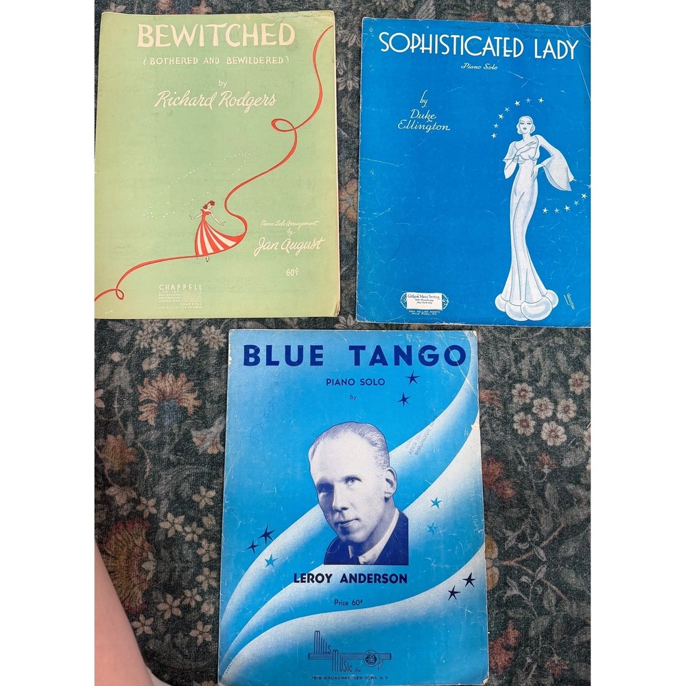 28 Vintage Sheet Music Lot 1906-1952 Jazz Broadway Piano Duke Ellington Rodgers